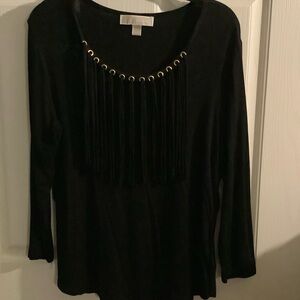 MICHAEL MICHAEL KORS Brand, black top, size medium.